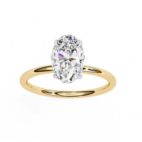 Printable 3D jewelry model of Solitaire Lady Ring with Diamond 3D Model .c4d .max .obj .3ds .fbx .stl .blend