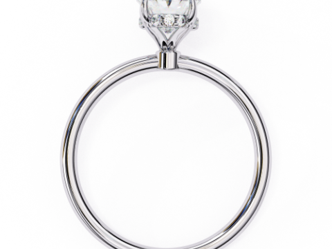 Printable 3D jewelry model of Solitaire Lady Ring with Diamond Model 3D