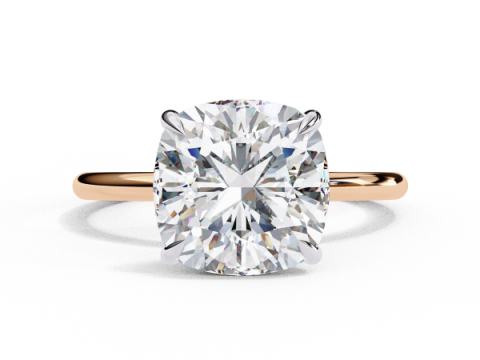 Printable 3D jewelry model of Solitaire Lady Ring with Diamond Modelo 3D