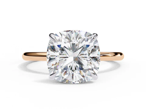 Printable 3D jewelry model of Solitaire Lady Ring with Diamond 3D Model