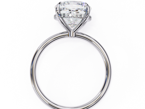 Printable 3D jewelry model of Solitaire Lady Ring with Diamond Modelo 3D