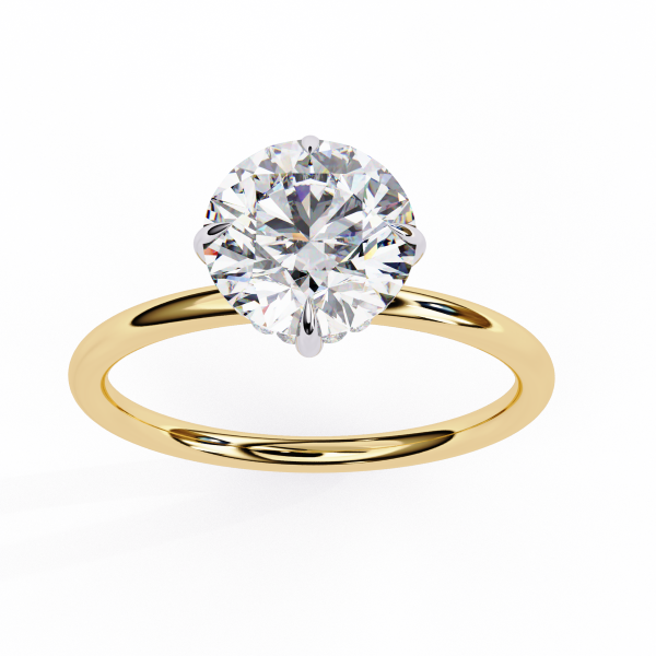 Printable 3D jewelry model of Solitaire Lady Ring with Diamond 3D 模型 .c4d .max .obj .3ds .fbx .stl .blend