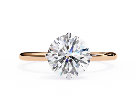 Printable 3D jewelry model of Solitaire Lady Ring with Diamond 3D 模型
