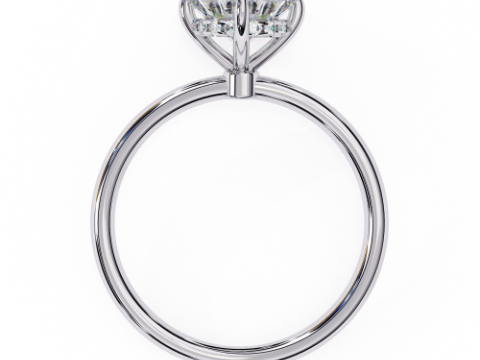 Printable 3D jewelry model of Solitaire Lady Ring with Diamond 3D 模型