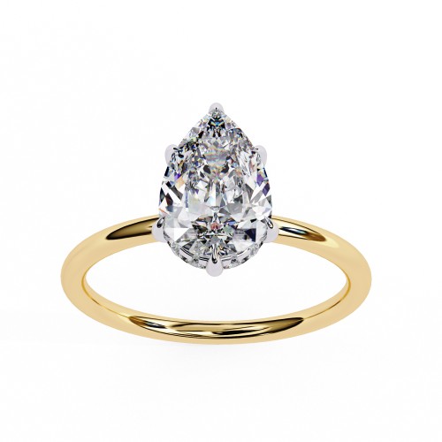 Printable 3D jewelry model of Solitaire Lady Ring with Diamond Modelo 3D .c4d .max .obj .3ds .fbx .stl .blend