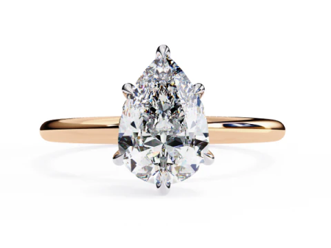 Printable 3D jewelry model of Solitaire Lady Ring with Diamond 3D Model