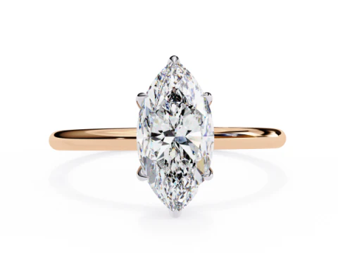 Printable 3D jewelry model of Solitaire Lady Ring with Diamond 3D Model
