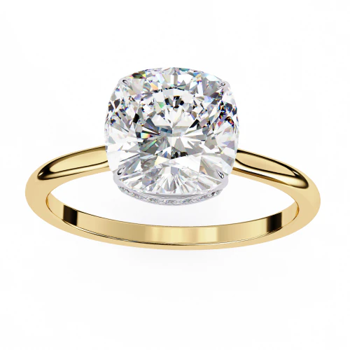 Printable 3D jewelry model of Solitaire Lady Ring with Diamond 3D Model .c4d .max .obj .3ds .fbx .stl .blend