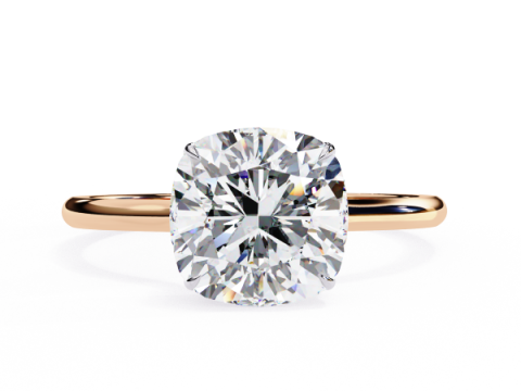 Printable 3D jewelry model of Solitaire Lady Ring with Diamond 3D मॉडल
