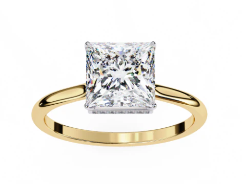 Тривимірна модель ювелірного виробу Solitaire Lady Ring з діамантом для друку 3D Модель