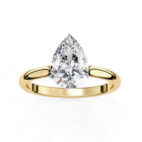 Printable 3D jewelry model of Solitaire Lady Ring with Diamond Modelo 3D .c4d .max .obj .3ds .fbx .stl .blend