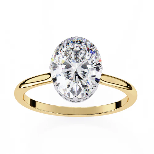 Printable 3D jewelry model of Solitaire Lady Ring with Diamond 3D Model .c4d .max .obj .3ds .fbx .stl .blend 