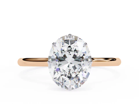 Printable 3D jewelry model of Solitaire Lady Ring with Diamond 3D Model