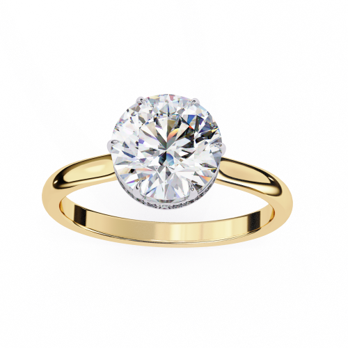 Printable 3D jewelry model of Solitaire Lady Ring with Diamond 3D Модель .c4d .max .obj .3ds .fbx .stl .blend