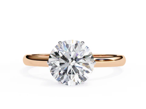 Printable 3D jewelry model of Solitaire Lady Ring with Diamond 3D Model