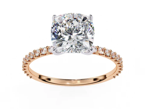 可打印的单石女士钻石戒指 3D 珠宝模型 3D 模型