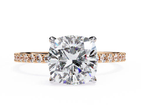 Printable 3D jewelry model of Solitaire Lady Ring with Diamond 3D 模型