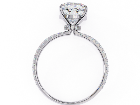Printable 3D jewelry model of Solitaire Lady Ring with Diamond 3D 模型