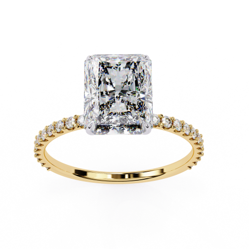Printable 3D jewelry model of Solitaire Lady Ring with Diamond 3D Model .c4d .max .obj .3ds .fbx .stl .blend
