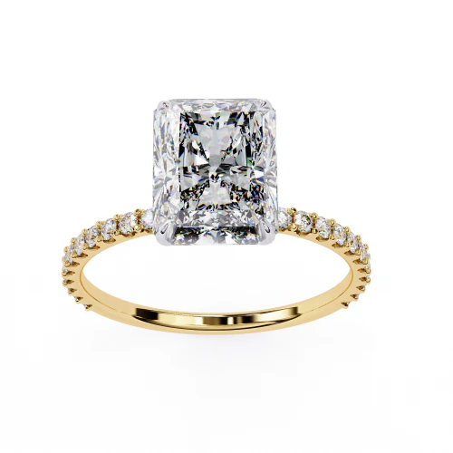 Printable 3D jewelry model of Solitaire Lady Ring with Diamond 3D Model .c4d .max .obj .3ds .fbx .stl .blend 