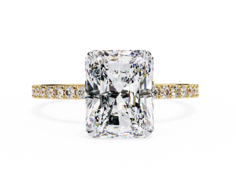 Printable 3D jewelry model of Solitaire Lady Ring with Diamond 3D Model