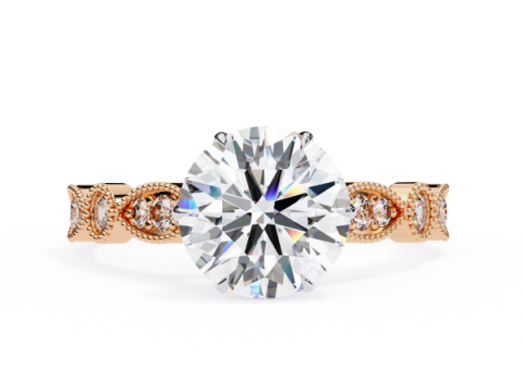 Printable 3D jewelry model of Solitaire Lady Ring with Diamond Model 3D