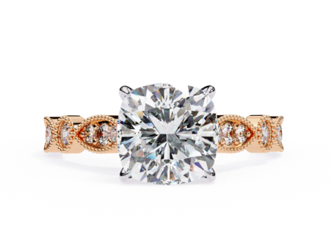 Printable 3D jewelry model of Solitaire Lady Ring with Diamond 3D Model