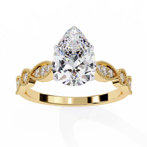 Printable 3D jewelry model of Solitaire Lady Ring with Diamond Model 3D .c4d .max .obj .3ds .fbx .stl .blend