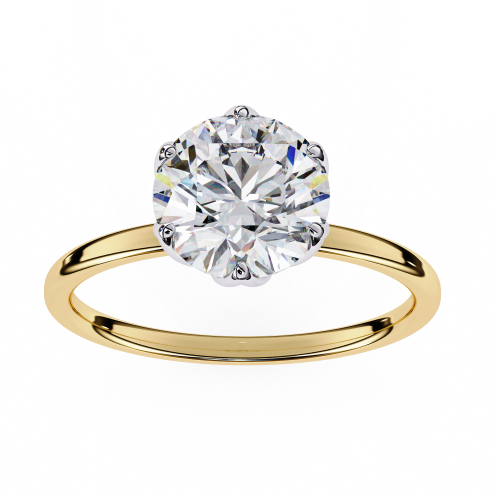 Printable 3D jewelry model of Solitaire Lady Ring with Diamond 3D Model .c4d .max .obj .3ds .fbx .stl .blend