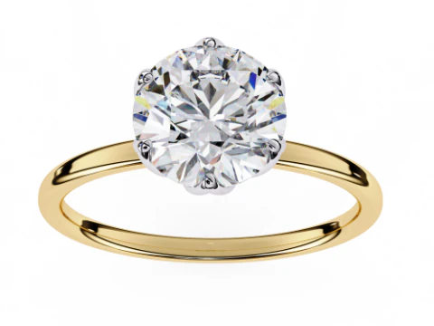 可打印的单石女士钻石戒指 3D 珠宝模型 3D 模型