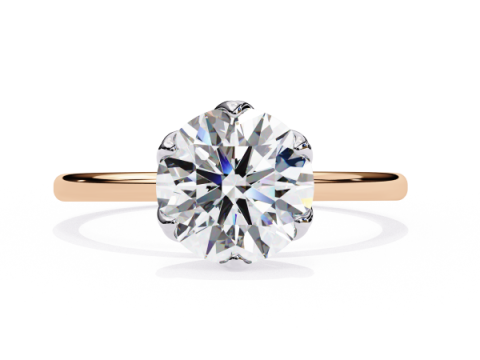 Printable 3D jewelry model of Solitaire Lady Ring with Diamond 3D Model