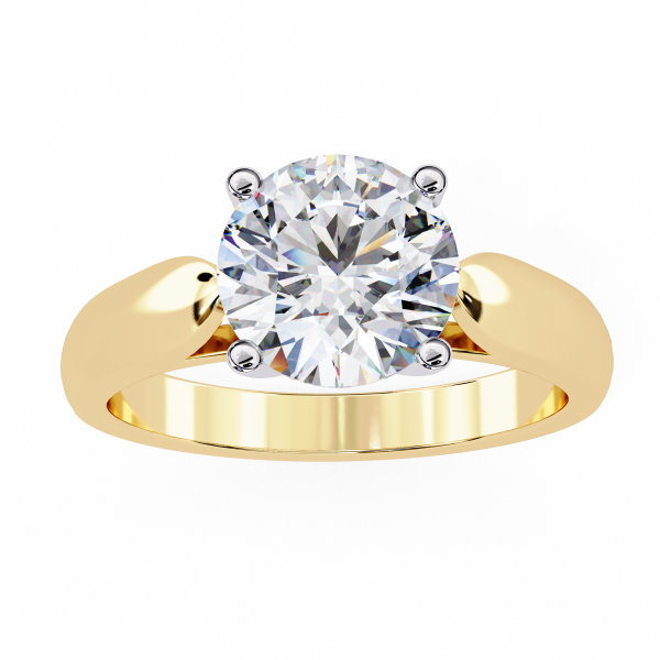 Printable 3D jewelry model of Solitaire Lady Ring with Diamond Modelo 3D .c4d .max .obj .3ds .fbx .stl .blend