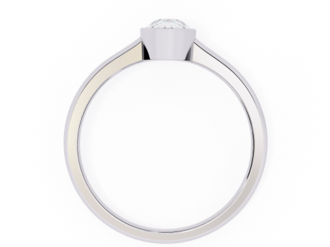 Printable 3D jewelry model of Solitaire Lady Ring with Diamond 3D Model