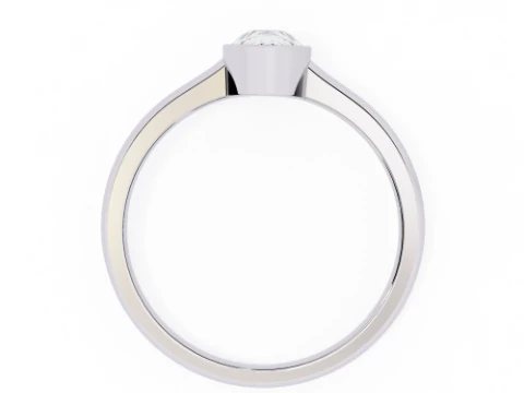 Printable 3D jewelry model of Solitaire Lady Ring with Diamond 3D Model