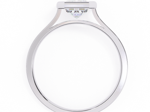 Printable 3D jewelry model of Solitaire Lady Ring with Diamond 3D Модель