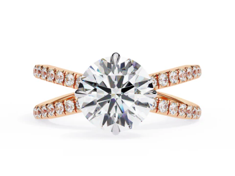 Printable 3D jewelry model of Solitaire Lady Ring with Diamond 3D Model