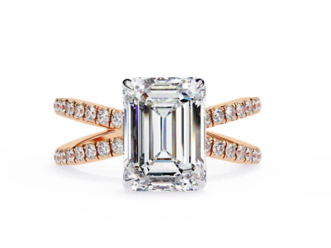 Modello di gioiello 3D stampabile di Solitaire Lady Ring con diamante Modello 3D