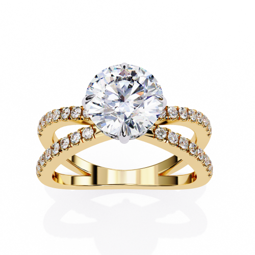 Printable 3D jewelry model of Solitaire Lady Ring with Diamond Modelo 3D .c4d .max .obj .3ds .fbx .stl .blend 