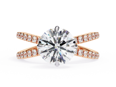 Printable 3D jewelry model of Solitaire Lady Ring with Diamond Modelo 3D