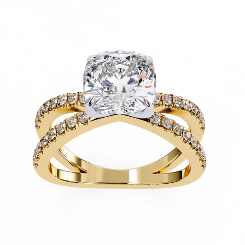 Printable 3D jewelry model of Solitaire Lady Ring with Diamond 3D Model .c4d .max .obj .3ds .fbx .stl .blend 