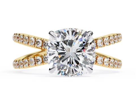 Printable 3D jewelry model of Solitaire Lady Ring with Diamond 3D Model