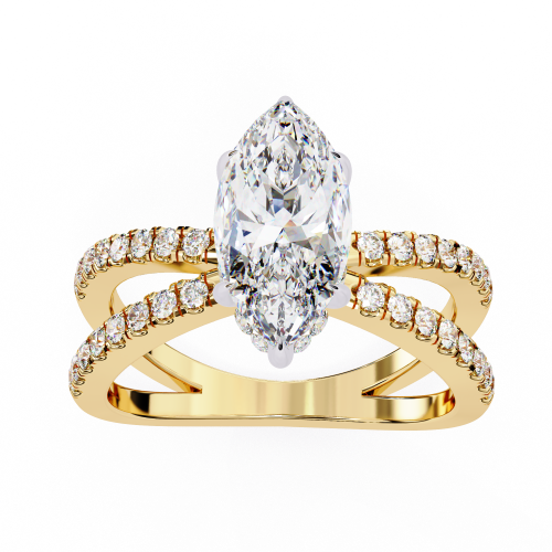 Printable 3D jewelry model of Solitaire Lady Ring with Diamond 3D Model .c4d .max .obj .3ds .fbx .stl .blend 