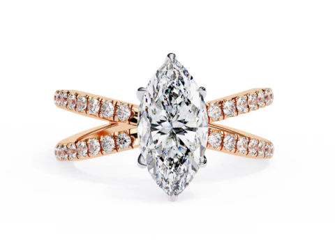 Printable 3D jewelry model of Solitaire Lady Ring with Diamond 3D Model