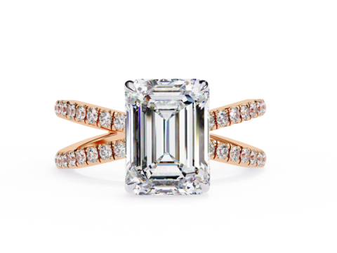 Printable 3D jewelry model of Solitaire Lady Ring with Diamond 3Dモデル