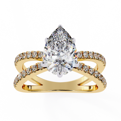 Printable 3D jewelry model of Solitaire Lady Ring with Diamond Modelo 3D .c4d .max .obj .3ds .fbx .stl .blend
