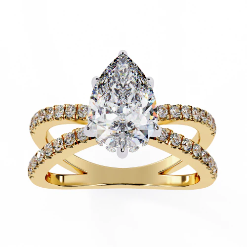 Printable 3D jewelry model of Solitaire Lady Ring with Diamond 3D Model .c4d .max .obj .3ds .fbx .stl .blend 