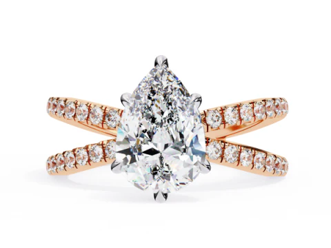 Printable 3D jewelry model of Solitaire Lady Ring with Diamond 3D Model