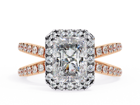 Printable 3D jewelry model of Solitaire Lady Ring with Diamond 3D 모델