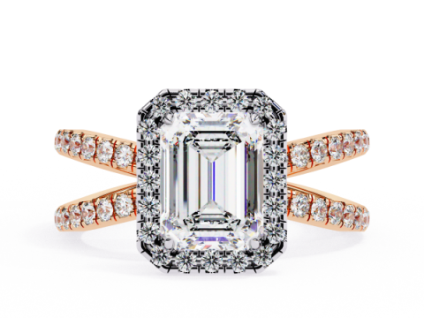 Printable 3D jewelry model of Solitaire Lady Ring with Diamond Modelo 3D