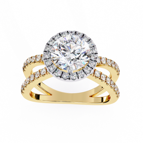 Printable 3D jewelry model of Solitaire Lady Ring with Diamond Modèle 3D .c4d .max .obj .3ds .fbx .stl .blend 